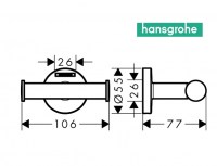 PERCHA DOBLE LOGIS UNIVERSAL HANSGROHE